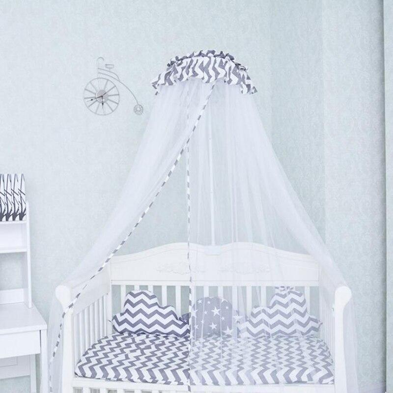Ciel De Lit Bébé Gris Et Blanc